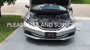 Honda Civic 2015 Oil And Filter Change Youtube