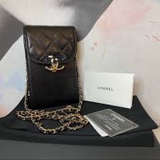 Chanel phone case with chain chanel 21p chanel glasses case with chain great luxury bags. Chanel Bags Chanel Phone Holder With Chain Black Poshmark