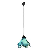 Kiven H Type Track Lighting Mediterranean Style Pmma Pendant Lamp Retro Lighting 3 3 Ft Black Cord With Track Adapter Bulb Sold Separately Blue Walmart Com Walmart Com