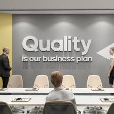 Quality Is Our Business Plan Motivational Wall Art Home Etsy In 2020 Office Wall Design Motivational Wall Art Motivation Wall