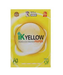 Ik yellow a4 copy paper is categorized as office supplies in kuala lumpur. Ik Yellow Copy Paper A3 70 Gsm Indah Kiat Fp Media