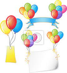 Luftballon happy birthday party set geburtstag girlande folienballon ballon deko. Bunte Luftballons Festlich Mit Text Bar Vorlage Set Vektor Illustration Fototapete Fototapeten Helium Gel Festival Myloview De