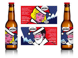 Pop Art Beer Labels Christmas Time Etiquette De Vin Etiquettes De Biere Etiquette Biere