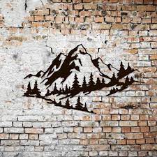 Mountain Wall Decor Metal Wall Art Mountains Metal Wall Etsy Mountain Wall Art Minimalist Wall Art Triptych Wall Art
