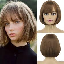 MISSQUEEN Vrouwen Mode Groene Rechte Bob Korte Pruik met Pony Synthetische  Vezels Groene Cosplay Halloween Party Pruik kopen vanaf een prijs van 13