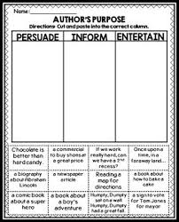 Author S Purpose Authors Purpose Activities Authors Purpose Author S Purpose Worksheet