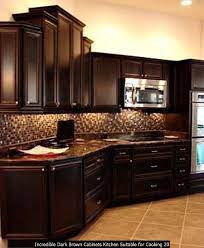 30 Incredible Dark Brown Cabinets Kitchen Suitable For Cooking Dark Brown Cabinets Brown Cabinets Brown Kitchen Cabinets