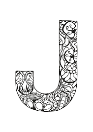 alphabet lettre j a partir de la galerie source livre letter coloring pages letters free printable coloriage lettres mandala