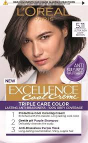 If you thought ash haircolor was exclusively a blonde trend, think again! Loreal Paris Excellence Cool Creme Hair Color 5 11 Ultra Ash Light Brown Vmd Parfumerie Drogerie