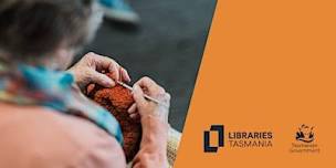 Patchwork and stitching at Westbury Library