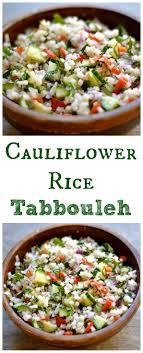 Cauliflower Rice Tabbouleh Wholesomelicious Recipe Whole Food Recipes Food Recipes