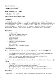 For Qa Tester Resume Templates Pinterest