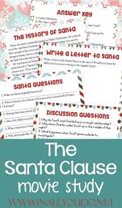 The Santa Clause Movie Study Snack Ideas In All You Do Movie Lesson Plans Homeschool Activities Study Snacks