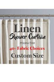 Natural Linen Shower Curtain Mildew Free Custom Shower Etsy Shabby Chic Bathroom Custom Shower Curtains Custom Shower