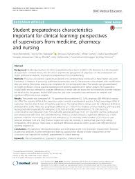 List of universities in malaysia. Pdf Student Preparedness Characteristics Important For Clinical Learning Perspectives Of Supervisors From Medicine Pharmacy And Nursing