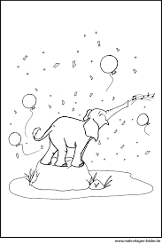 Das elefant im zirkus ausmalbild aus der kategorie tiere bringt viel spaß — drucken sie die window color vorlage elefant. Ausmalbilder Party Elefant Mit Luftballons