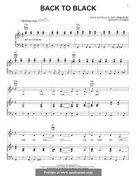 (n.c) (dm) i go back to us. Back To Black Amy Winehouse By M Ronson Amy Winehouse Winehouse Piano Sheet Music Free