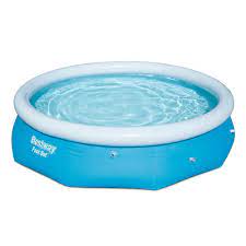 bestway fast set 10 ft round x 30 in deep inflatable pool 57307e the home depot inflatable swimming pool bestway inflatable pool