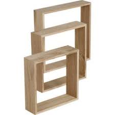 Etagere 3 Cubes Chene L 30 X P 30 Cm Ep 14 Mm Leroy Merlin Etagere Cube Murale Etagere Cube Etagere Bois