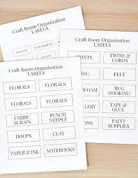A set of craft room labels: Free Editable Craft Room Organization Labels Bonus Sheets A Pretty Fix