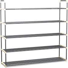 This shoe rack is the perfect organizational product for any home! Amazon Com Shoe Rack With 5 Shelves Five Tiers For 30 Pairs For Bedroom Entryway Hallway And Closet Space Saving Storage And Organization By Home Complete Home Kitchen