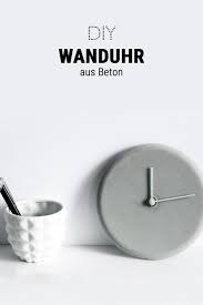 Minimalistische Beton Uhr Basteln Betonuhr Diy Wanduhren Uhren Selber Machen