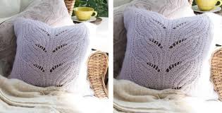 Each pattern contains a grid so knitters will know exactly when to change colours. Lilac Knitted Cushion Cover Free Knitting Pattern