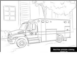 A cute car driving up a very steep road. Emergency Car Coloring Page Free Print And Color Online
