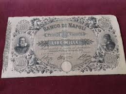 Si tratta di una banca estremamente importante che vanta una buona presenza sul territorio italiano e che, grazie al gruppo intesa, ha potuto allargare i propri orizzonti di business. Italia 1000 Lire 1877 Banco Di Napoli Gavello 195 Catawiki