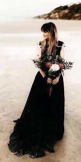 33 Beautiful Black Wedding Dresses That Will Strike Your Fancy Wedding Dresses Guide Fancy Wedding Dresses Black Wedding Dresses Black Wedding Gowns