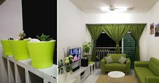 15 cara menata ruang tamu sempit memanjang. Dekor Modal Rendah Dan Sederhana Dalam Rumah Dengan Tona Hijau Putih Impiana