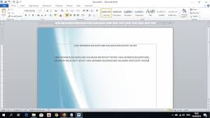 Cara Mengganti Background Halaman Word Youtube