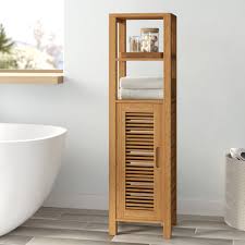 It's important that your bathroom storage cabinet fits into its environment and with existing details. Solid Wood Bathroom Cabinets Shelving You Ll Love In 2021 Wayfair