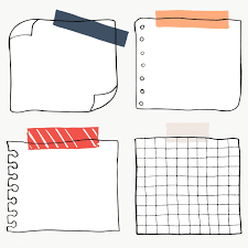 Download Premium Png Of Set Of Blank Paper Notes Transparent Png 2100848 In 2020 Note Paper Doodle Frame Bullet Journal Stickers