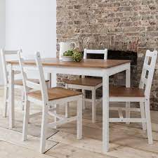 Check out our table and 4 chairs selection for the very best in unique or custom, handmade pieces from our dining sets shops. Annika Dining Table With 4 Chairs In Natural White Noa Nani