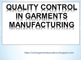 Quality Control Flow Chart Of Garments Manufacturing