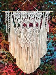 This handmade macrame wall hanging is made from 100% natural cotton rope 4mm and hung on a forest driftwood or a wooden stick (optional). Large Macrame Wall Hanging Fiber Art Modern Macrame Large Etsy Macrame Wall Art Bohemian Wall Hanging Large Macrame Wall Hanging