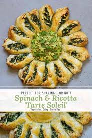 Simple Puff Pastry Spinach Ricotta Pie Tarte Soleil Alphafoodie Recipe Spinach Pie Spinach Ricotta Pie Spinach Puff Pastry