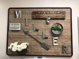 Choose from a wide selection of paint at lowe's®. Rustic Modern Farmhouse Office Bulletin Board Trendy Home Home Bar Designs Home Office Rustic