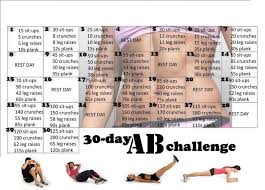 How To Get Abs In 30 Days Exercise Chart Study Fun