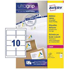 How to print labels 24 per page. Avery Jam Free Laser Addressing Labels 10 Per Sheet 99 1x57mm White L7173 100 1000 Labels Paperstone