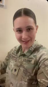 Pink chair ✅, Perfect bun ✅, Fancy lunch box ✅, Bath and Body Works ✅,  Straw in her energy drink✅, That’s my #armygirl 💗🌸💞💖, #goarmy ,  @bathandbodyworks