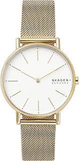 Skagen has a wide range of bands for both men and women. Amazon Com Skagen Women S Signatur Quartz Analog Stainless Steel And Stainless Steel Watch Color Gold Model Skw2795 Watches