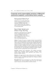 · the cash equivalent of the benefit of the vehicle less. Pdf Corporate Social Responsibility Practices In Malaysian Automotive Suppliers Confirmatory Factor Analysis