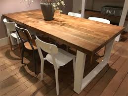 Resultat De Recherche D Images Pour Table Pieds Blancs Plateau Bois Table Bois Table Salle A Manger Table Bois Pied Metal