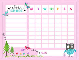 Kids Chore Chart Owl Reward Chart Behavior Chart Potty Training Watercolor Instant Download