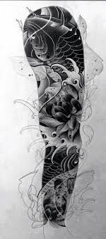 Black And White Koi Fish Tattoo Sleeve Pin De James Taplin Em Koi Fish Arowana Tattoos Tatuagens De Manga Japonesas Tatuagens Fechando O Braco Tatuagens