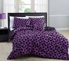 3 Piece Mandy Hearts Comforter Set Purple Black Walmart Com Walmart Com