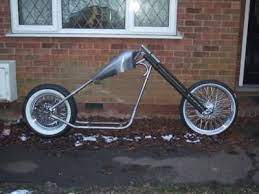 Frame Before Modification It S A Cheap Hardtail Frame I Purchased And I M Modifying It To Make It More Comfortable For Us Chopper Frames Chopper Bike Chopper