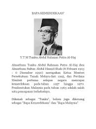Maybe you would like to learn more about one of these? Biodata Tunku Abdul Rahman Bapa Kemerdekaan